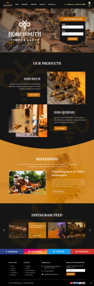 Wix Design by pb for HoneySmith Bees LLC | Design: #20971003