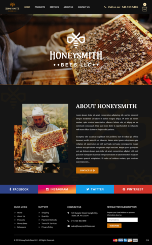 Wix Design by pb for HoneySmith Bees LLC | Design: #20971004