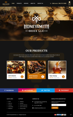 Wix Design by pb for HoneySmith Bees LLC | Design: #20971006