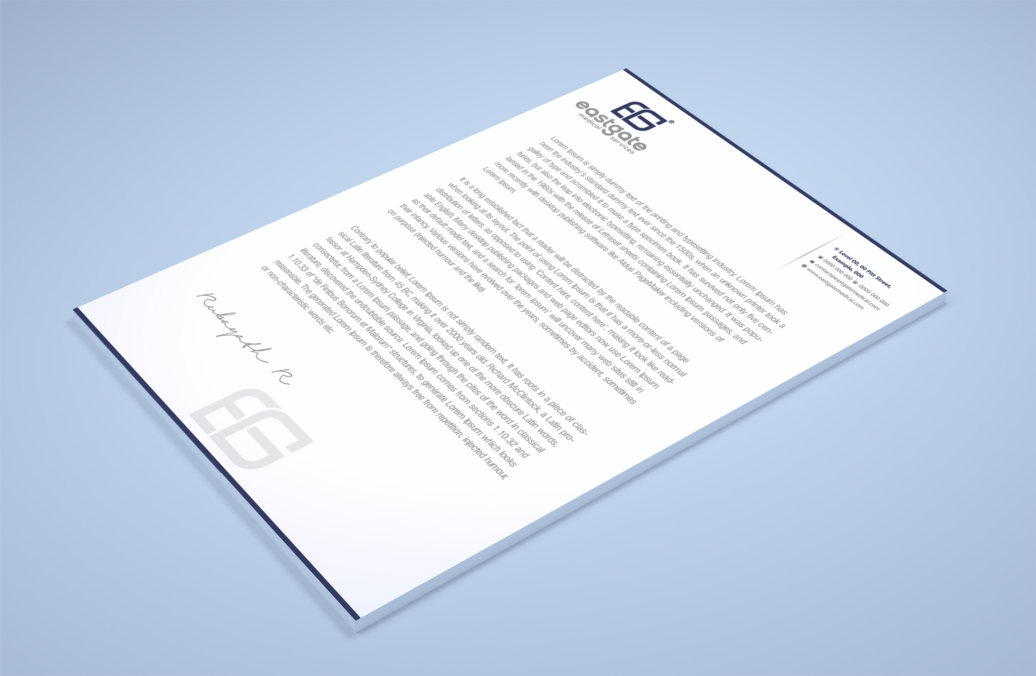 Design de Papeterie par Petter Goms pour EASTGATE MEDICAL SERVICES | Design #20913836