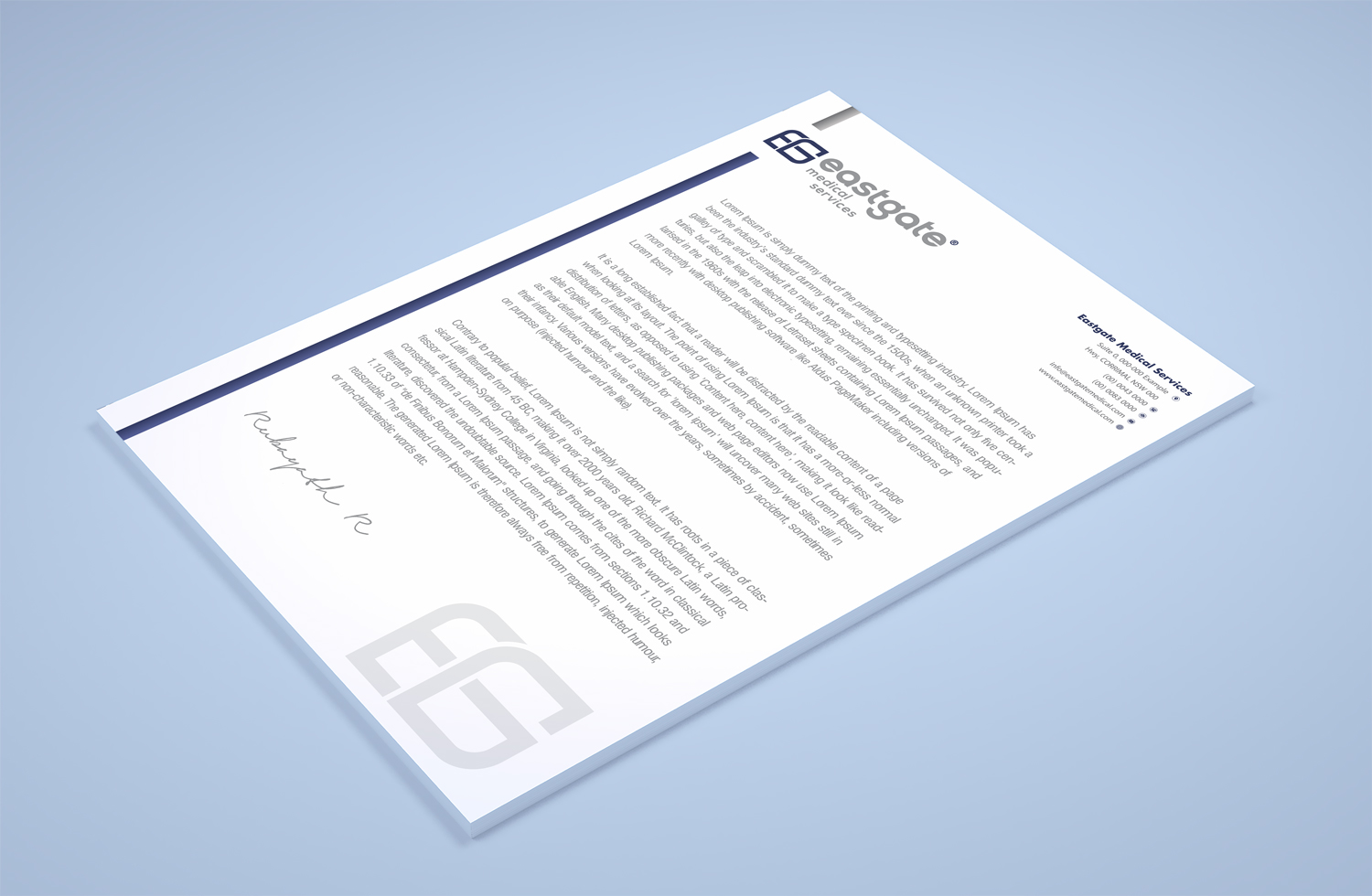 Design de Papeterie par Petter Goms pour EASTGATE MEDICAL SERVICES | Design #20913984