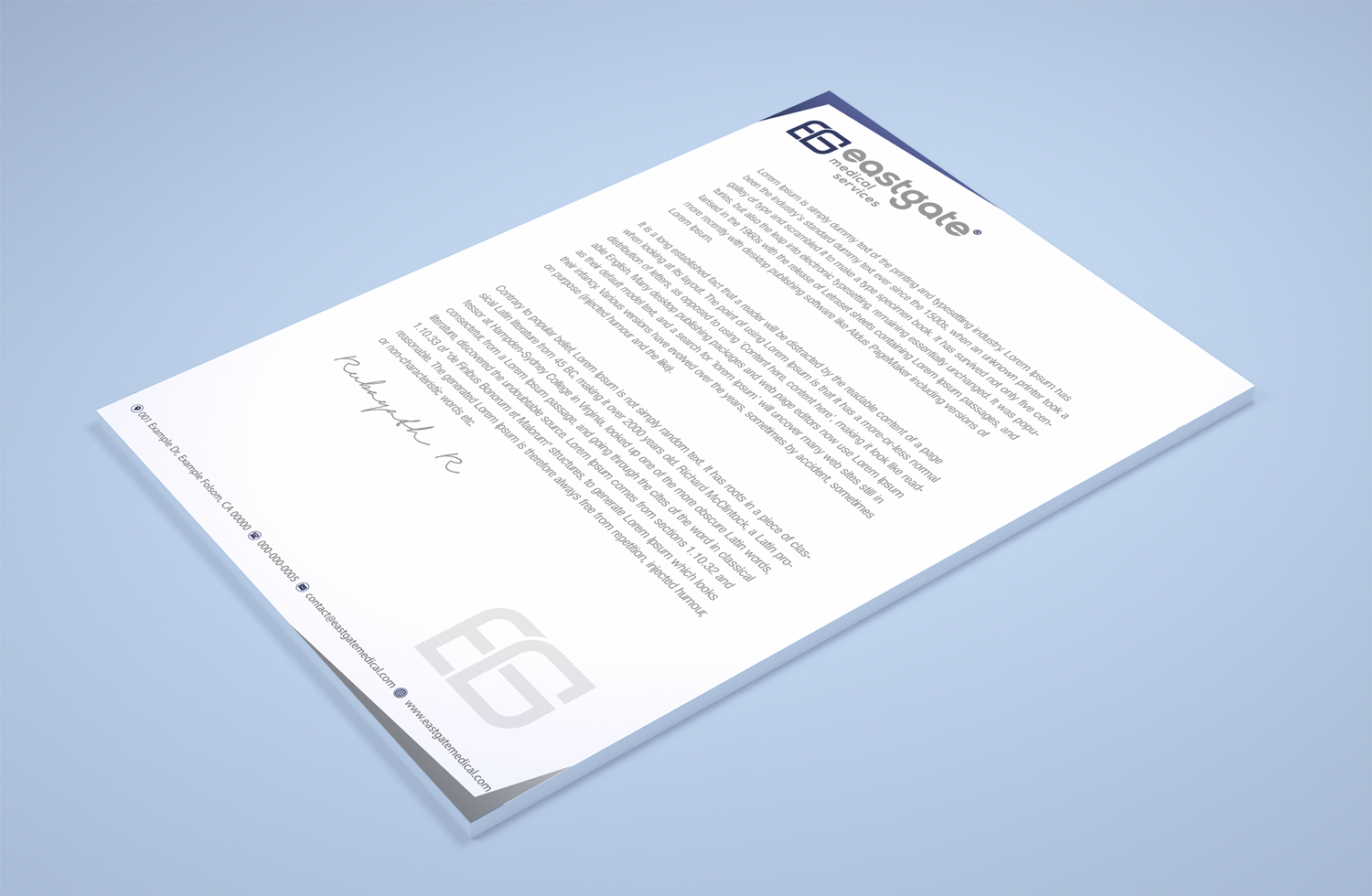 Design de Papeterie par Petter Goms pour EASTGATE MEDICAL SERVICES | Design #20914178