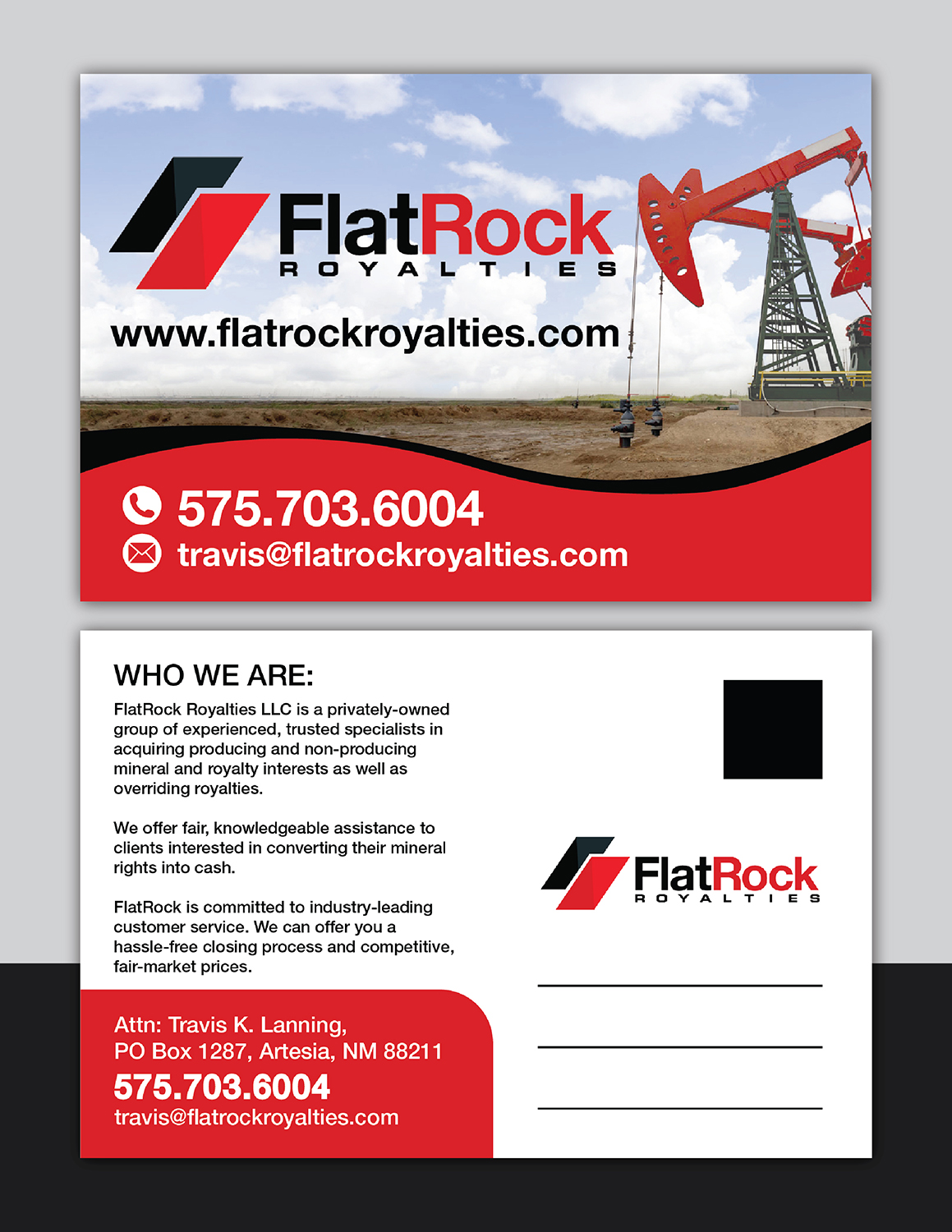 Design de Carte Postale par Deziners Zone pour FlatRock Royalties  | Design #20917900
