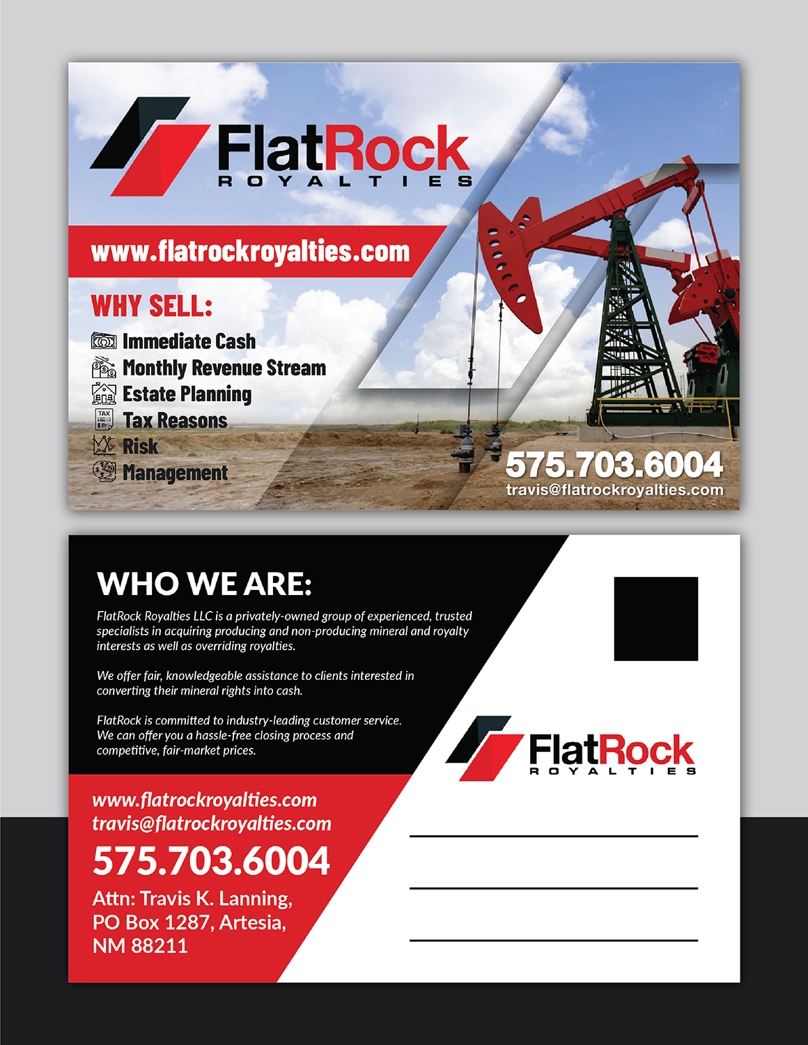 Postcard Design by Deziners Zone for FlatRock Royalties  | Design #20917901