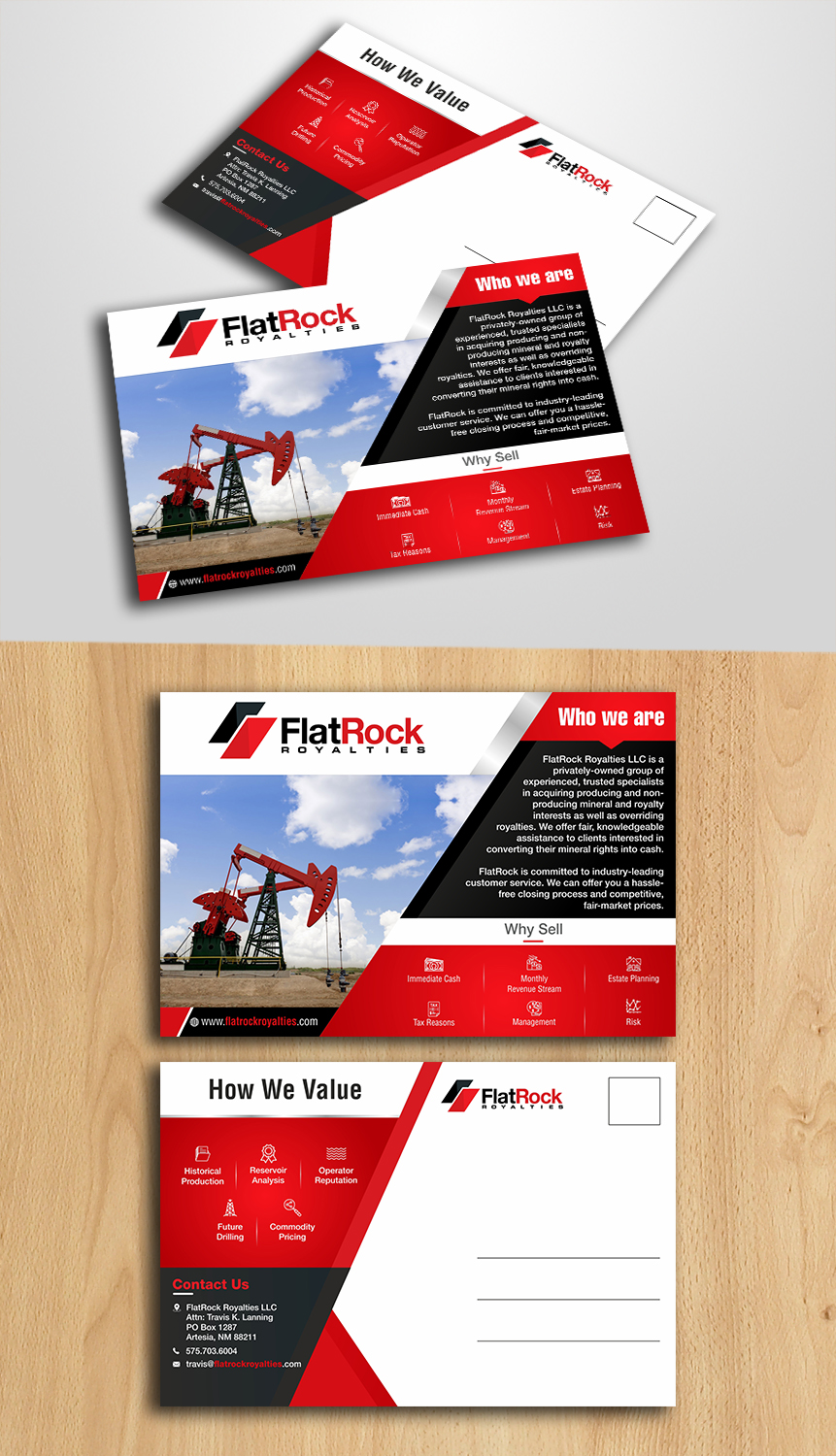 Design de Carte Postale par ecorokerz pour FlatRock Royalties  | Design #20915164