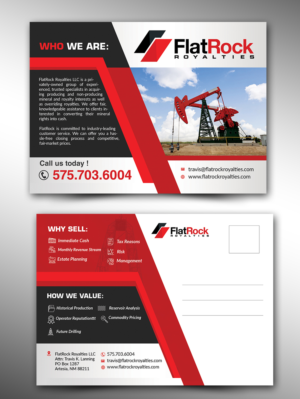 Postkarten-Design von innovative earth für FlatRock Royalties  | Design: #20982619