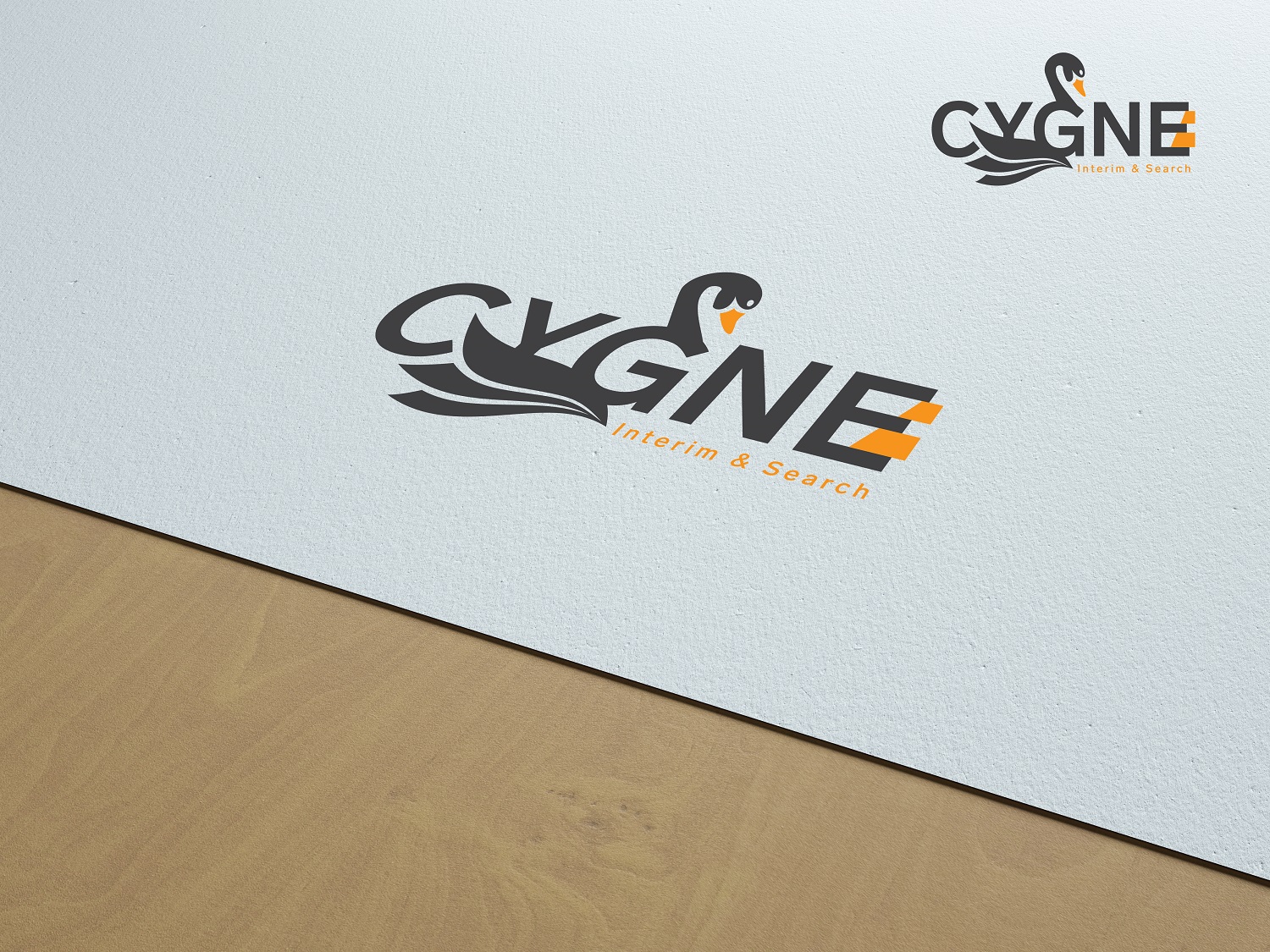 Logo Design by FerTouch Arts for Cygne Interim & Search | Design #20954275