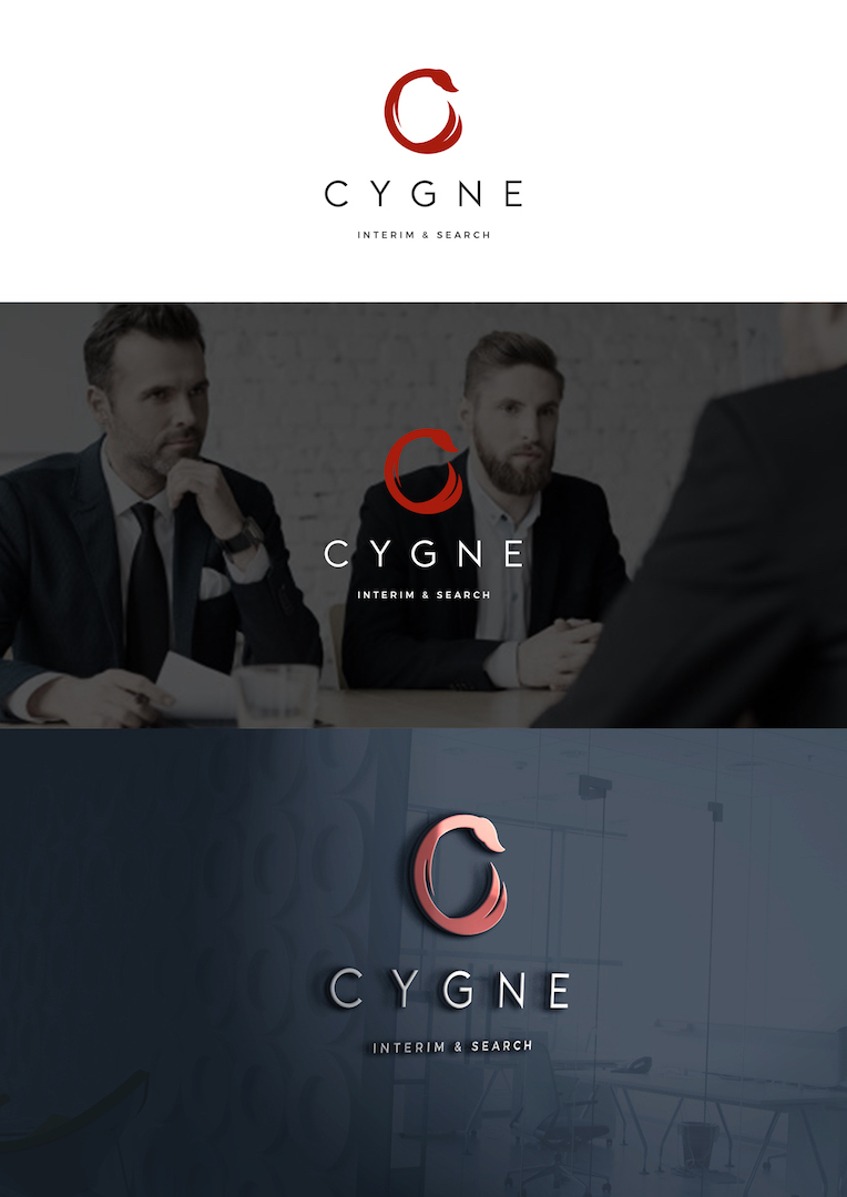 Logo Design by christianpoetoe for Cygne Interim & Search | Design #20945758