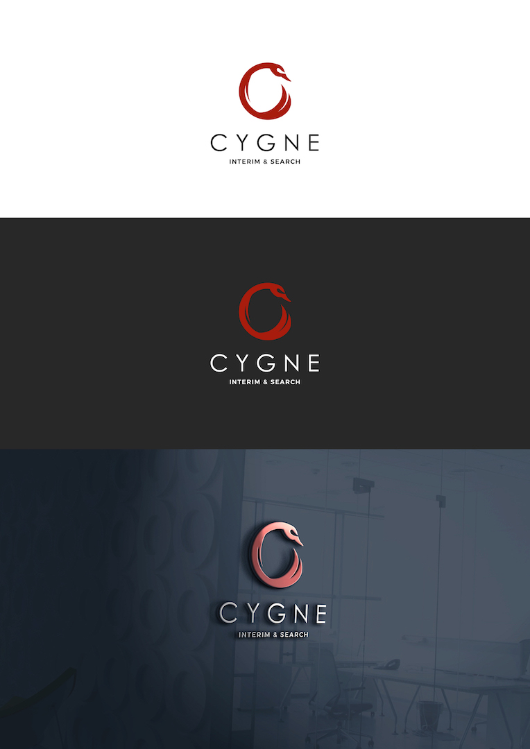 Logo Design by christianpoetoe for Cygne Interim & Search | Design #20965939