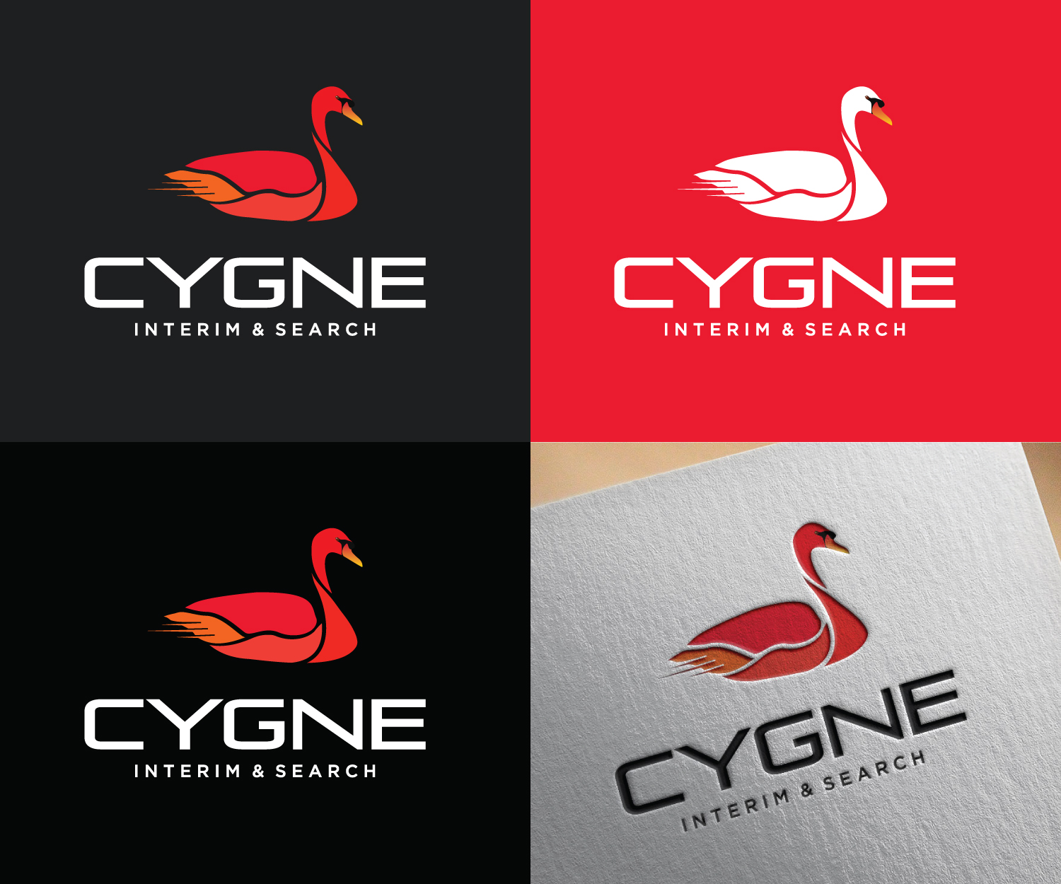 Logo Design by Atec for Cygne Interim & Search | Design #20923165