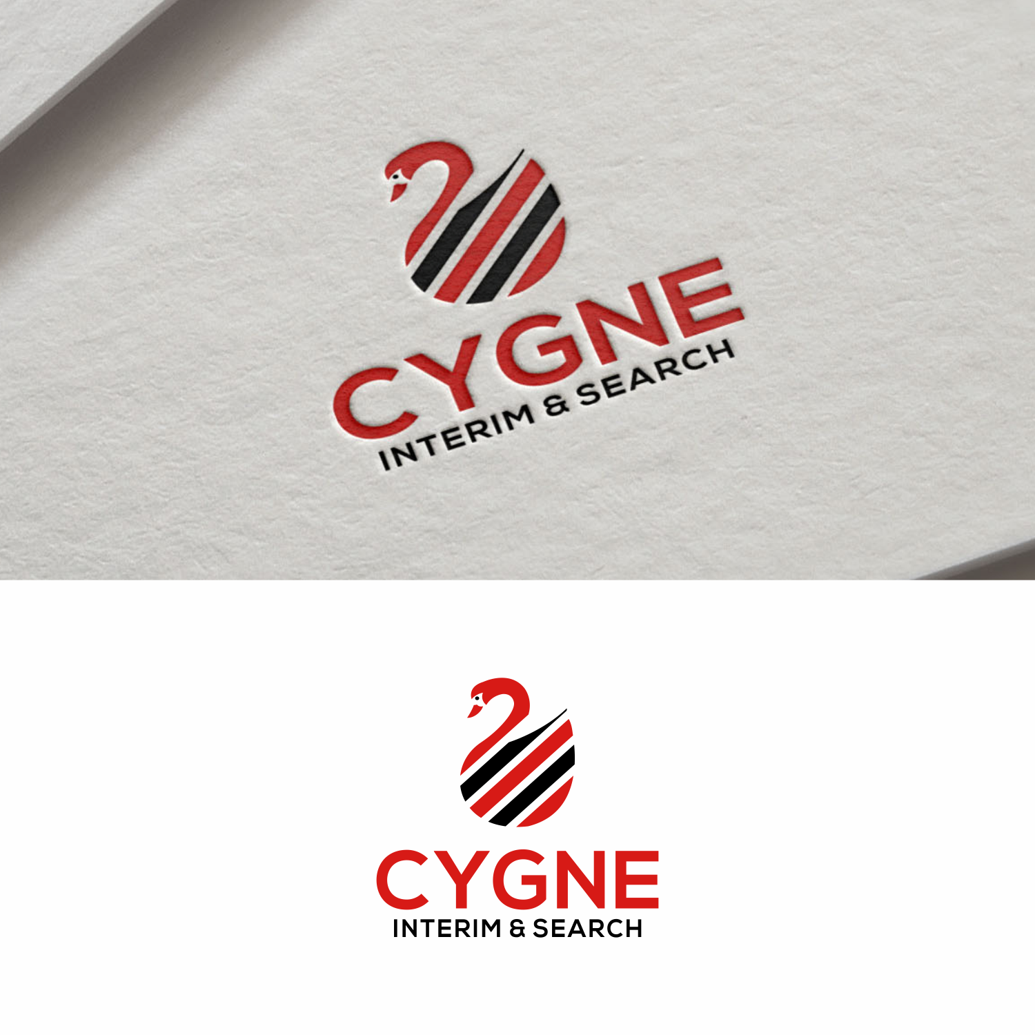 Logo Design by saher khan 2 for Cygne Interim & Search | Design #20921881