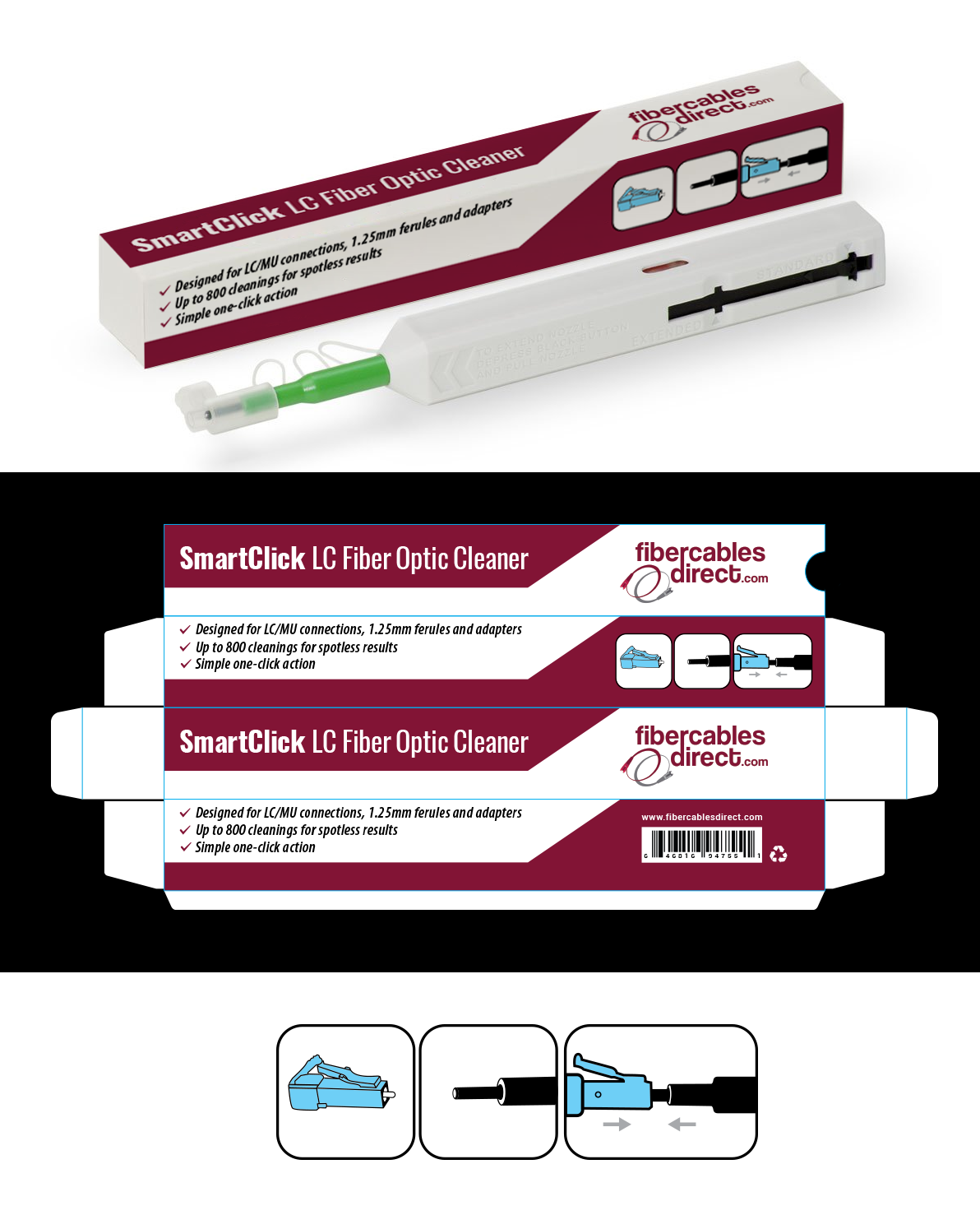 Packaging Design by PointGrfx for FiberCablesDirect.com | Design #20931614