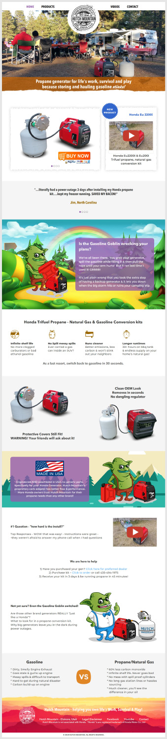 BigCommerce Design by -Marc- for Hutch Mountain | Design #20976803