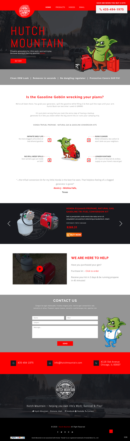 BigCommerce Design by pb for Hutch Mountain | Design #20942535
