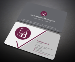 Business Card Design by Designers Hub for EB Compliance Strategies, LLC | Design: #20923207