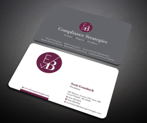 Visitenkarten-Design von Designers Hub für EB Compliance Strategies, LLC | Design: #20923267
