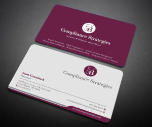 Visitenkarten-Design von Designers Hub für EB Compliance Strategies, LLC | Design: #20923622