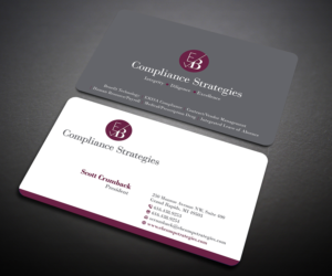 Business Card Design by Designers Hub for EB Compliance Strategies, LLC | Design: #20926774