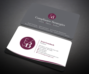 Visitenkarten-Design von Designers Hub für EB Compliance Strategies, LLC | Design: #20926937