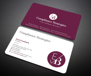 Visitenkarten-Design von Designers Hub für EB Compliance Strategies, LLC | Design: #20926987