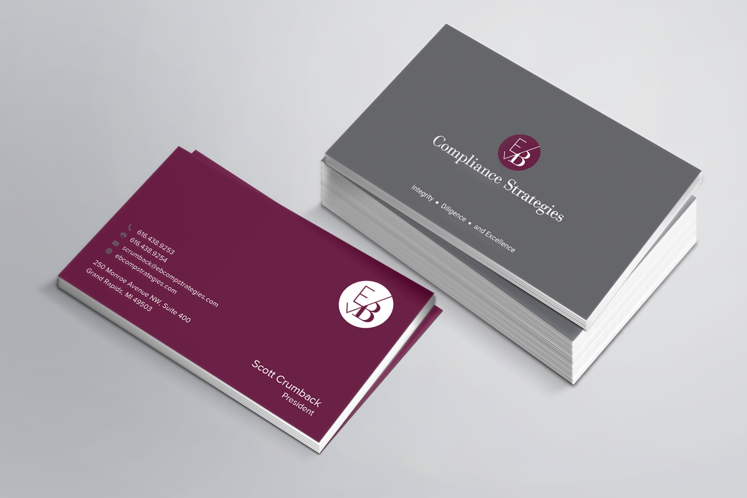 Business Card Design by Sandaruwan for EB Compliance Strategies, LLC | Design #20927091