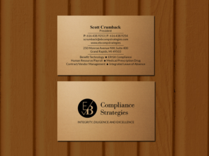 Business Card Design by Creations Box 2015 for EB Compliance Strategies, LLC | Design: #20926623