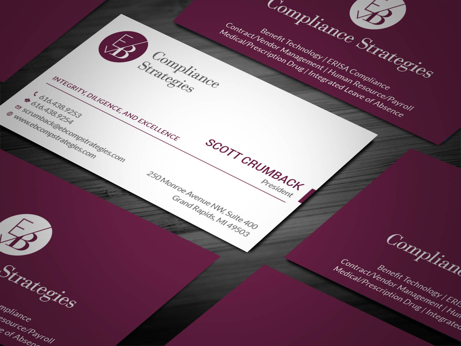 Business Card Design by Tripti Ranjan Gain for EB Compliance Strategies, LLC | Design #20923611