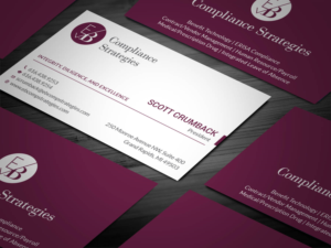 Visitenkarten-Design von Tripti Ranjan Gain für EB Compliance Strategies, LLC | Design: #20923611