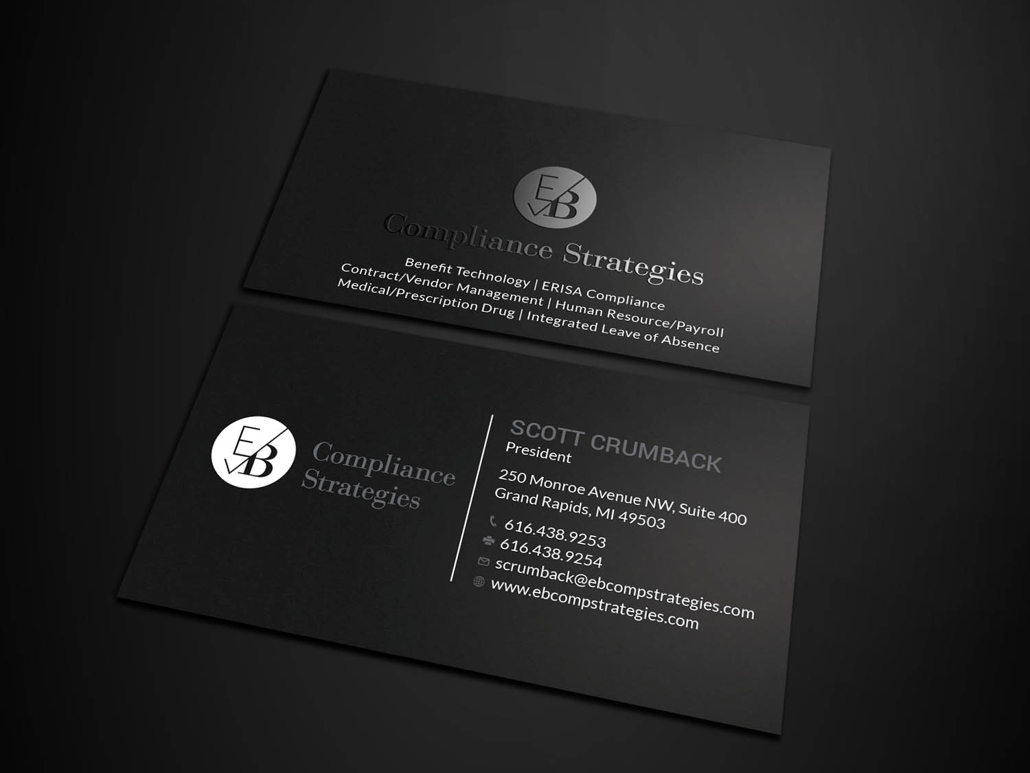 Visitenkarten-Design von Tripti Ranjan Gain für EB Compliance Strategies, LLC | Design #20923623
