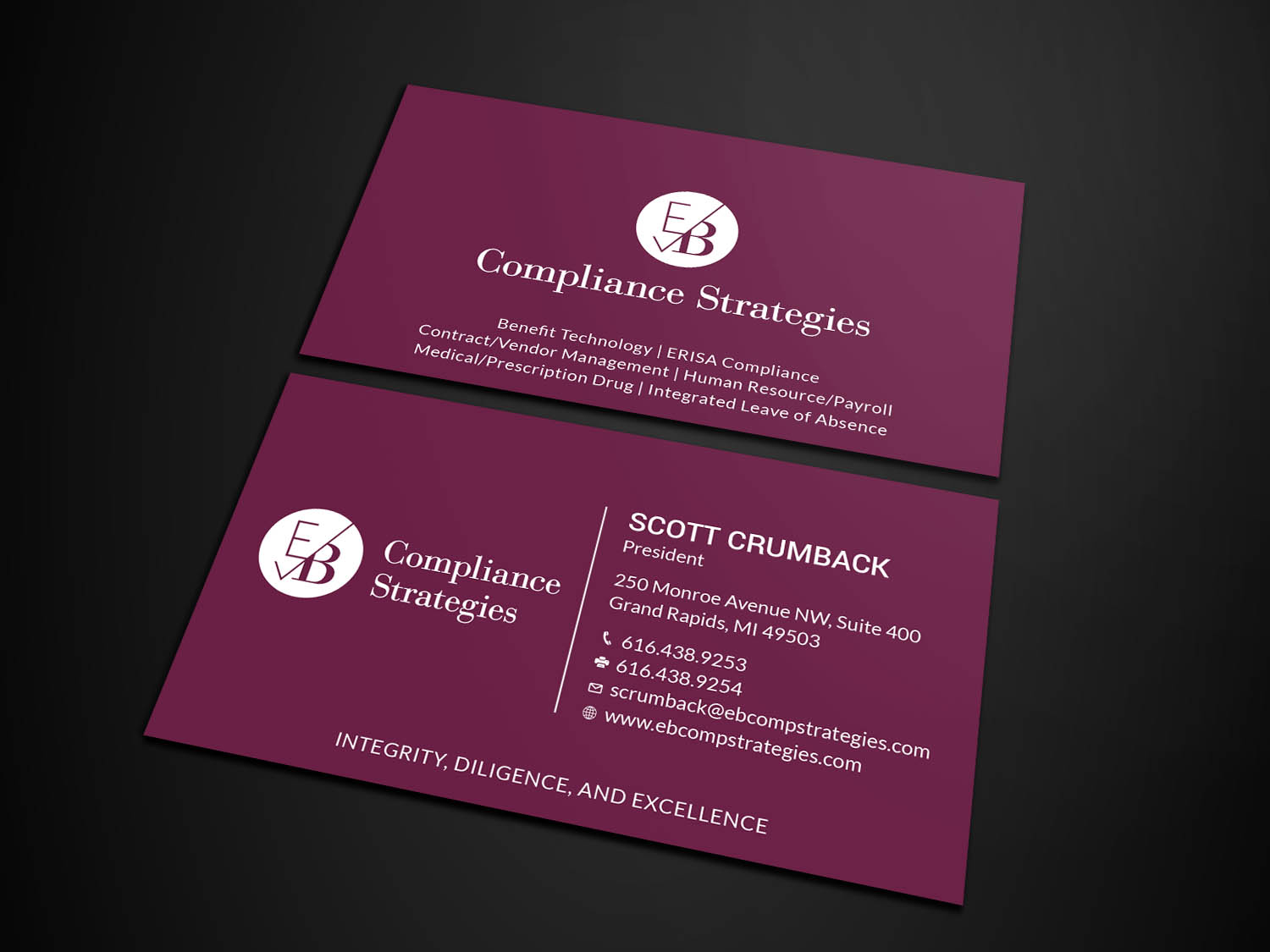 Visitenkarten-Design von Tripti Ranjan Gain für EB Compliance Strategies, LLC | Design #20923624