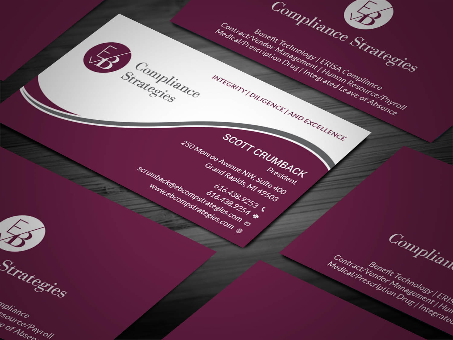 Business Card Design by Tripti Ranjan Gain for EB Compliance Strategies, LLC | Design #20923636