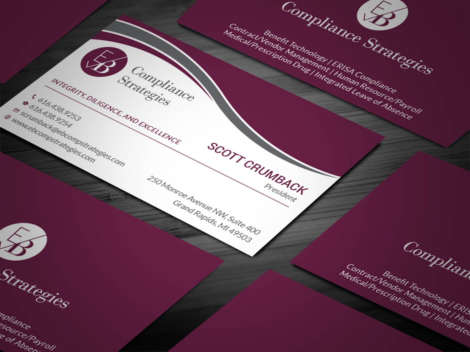 Diseño de Tarjeta de Presentación por Tripti Ranjan Gain para EB Compliance Strategies, LLC | Diseño #20923637