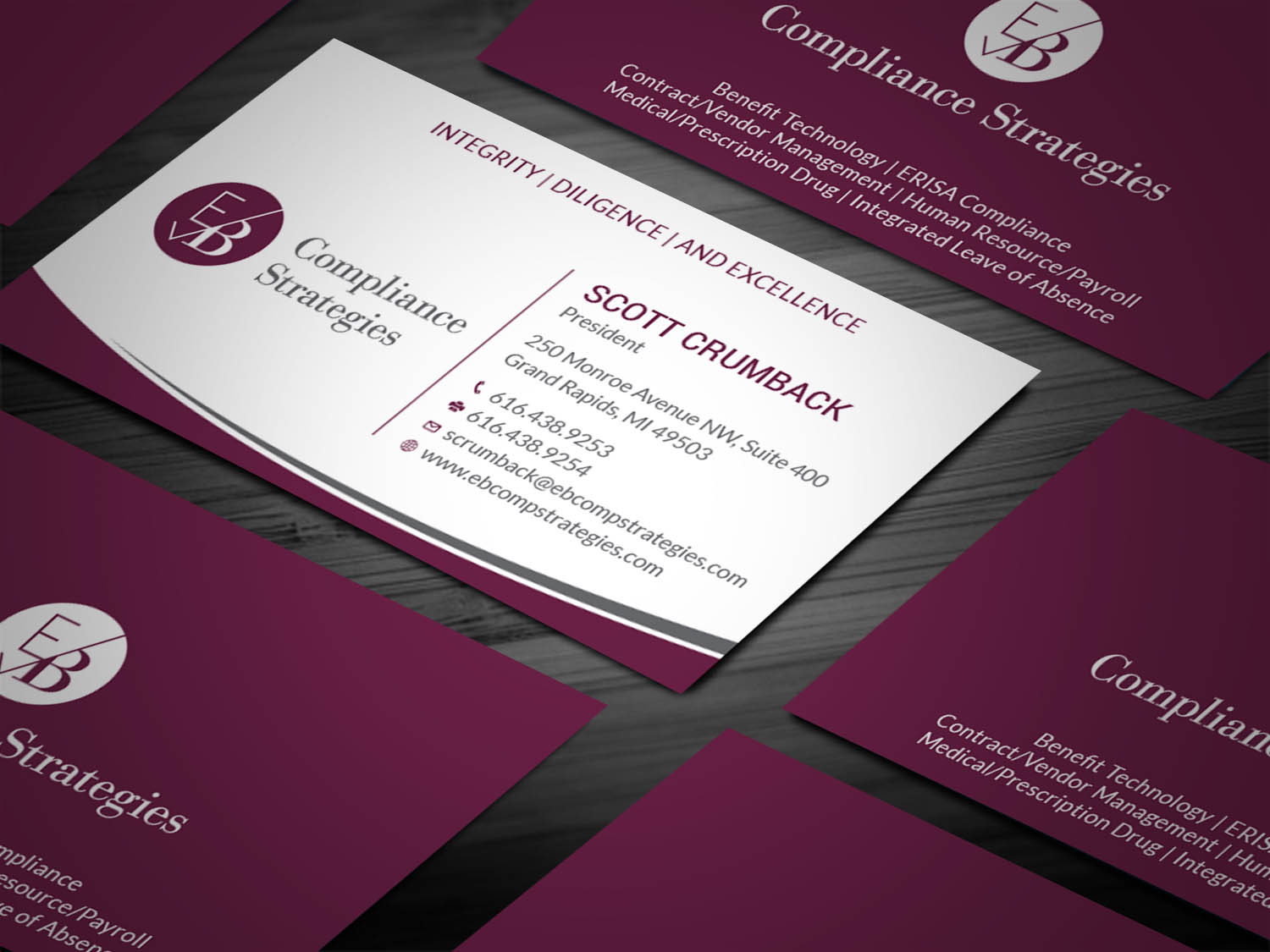 Diseño de Tarjeta de Presentación por Tripti Ranjan Gain para EB Compliance Strategies, LLC | Diseño #20923641