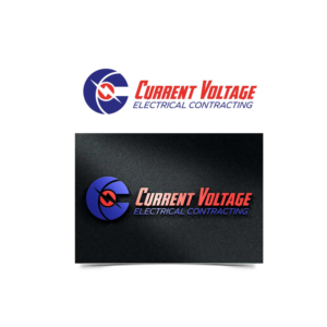 Our name - Current Voltage (Electrical Contracting).  We don't have a tag line so we invite you to come up with one.   | Logo Design by Finley Johnson