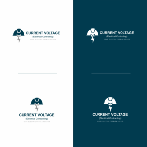 Our name - Current Voltage (Electrical Contracting).  We don't have a tag line so we invite you to come up with one.   | Logo Design by soriyeee