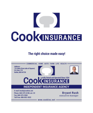 Logo Design by bojboga for Cook Insurance Agency | Design: #20980113