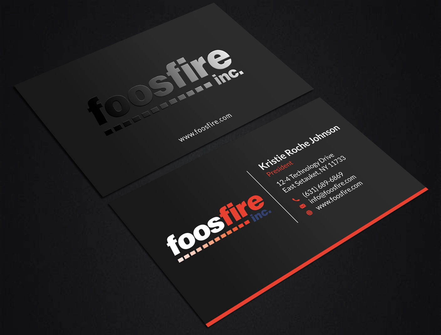 Visitenkarten-Design von SKYdesign für Foos Fire, Inc. | Design #20940776