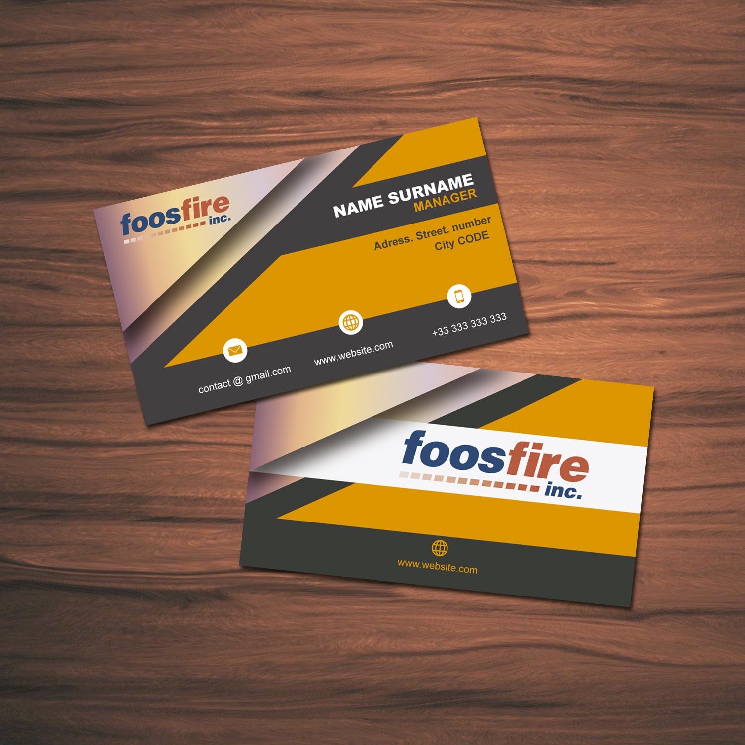 Business Card Design by Wally_F for Foos Fire, Inc. | Design #20930982