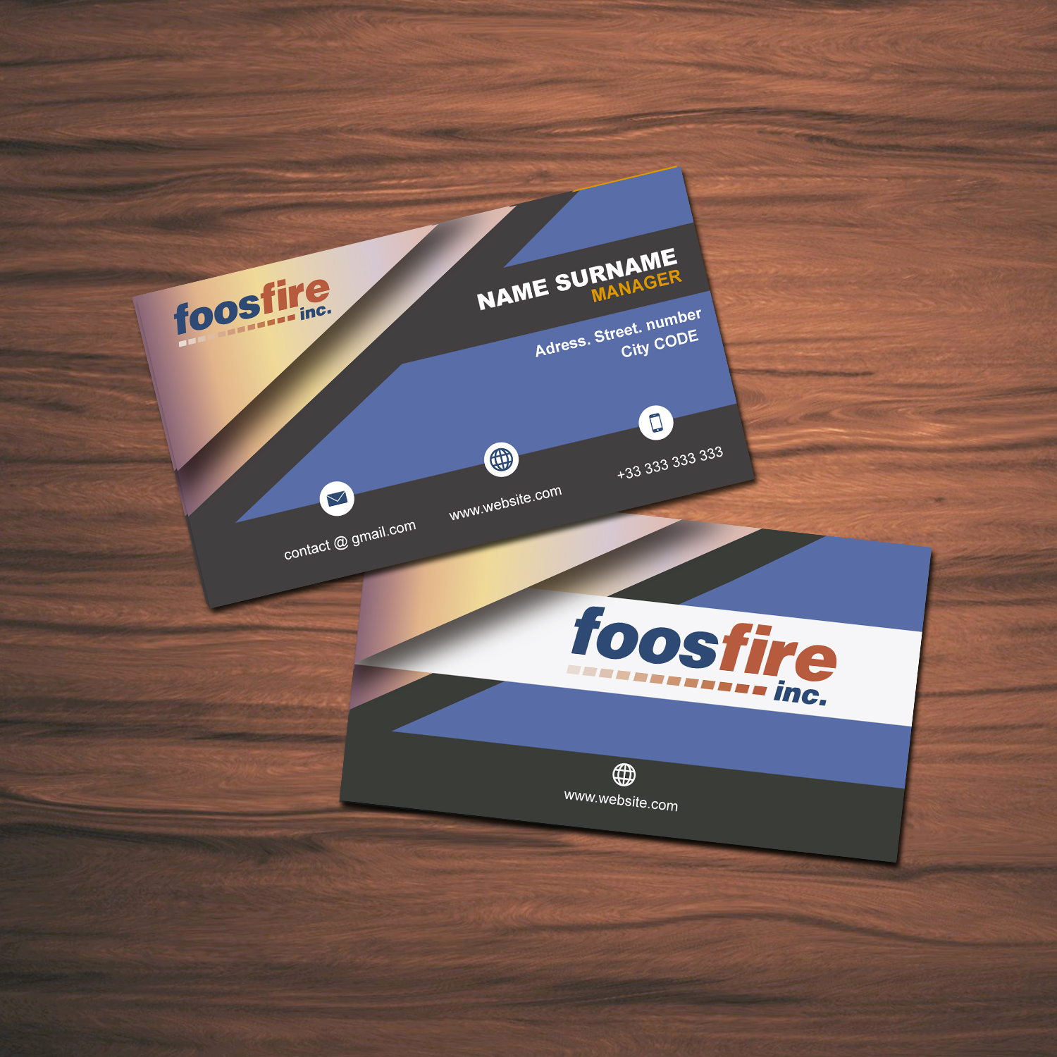 Diseño de Tarjeta de Presentación por Wally_F para Foos Fire, Inc. | Diseño #20940668