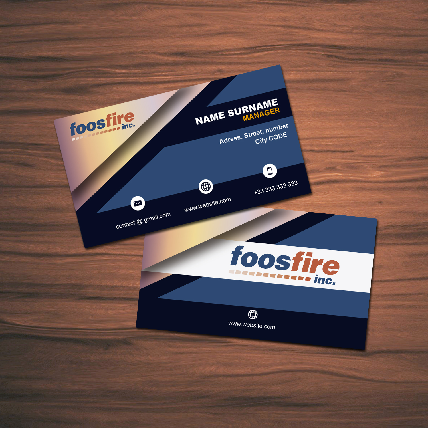 Diseño de Tarjeta de Presentación por Wally_F para Foos Fire, Inc. | Diseño #20940669