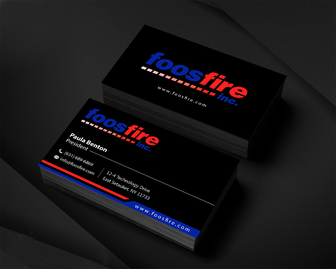 Diseño de Tarjeta de Presentación por Infinitive Technology para Foos Fire, Inc. | Diseño #20965127