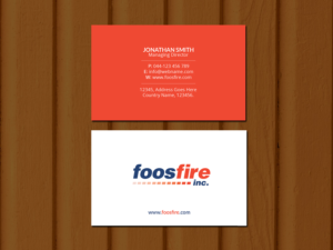 Visitenkarten-Design von Creations Box 2015 für Foos Fire, Inc. | Design: #20937097