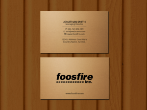 Visitenkarten-Design von Creations Box 2015 für Foos Fire, Inc. | Design: #20937098