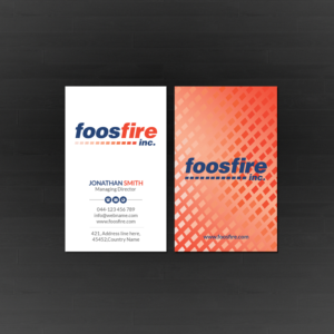 Visitenkarten-Design von Creations Box 2015 für Foos Fire, Inc. | Design: #20937099