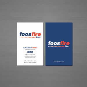 Visitenkarten-Design von Creations Box 2015 für Foos Fire, Inc. | Design: #20937100