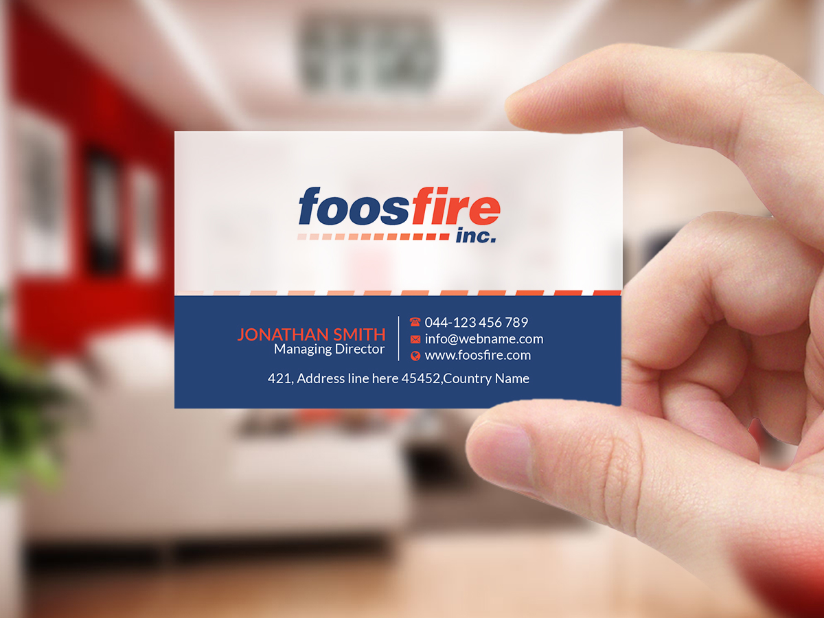 Business Card Design by Creations Box 2015 for Foos Fire, Inc. | Design #20937103