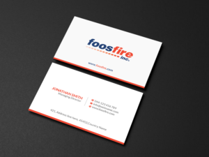 Business Card Design by Creations Box 2015 for Foos Fire, Inc. | Design: #20938717