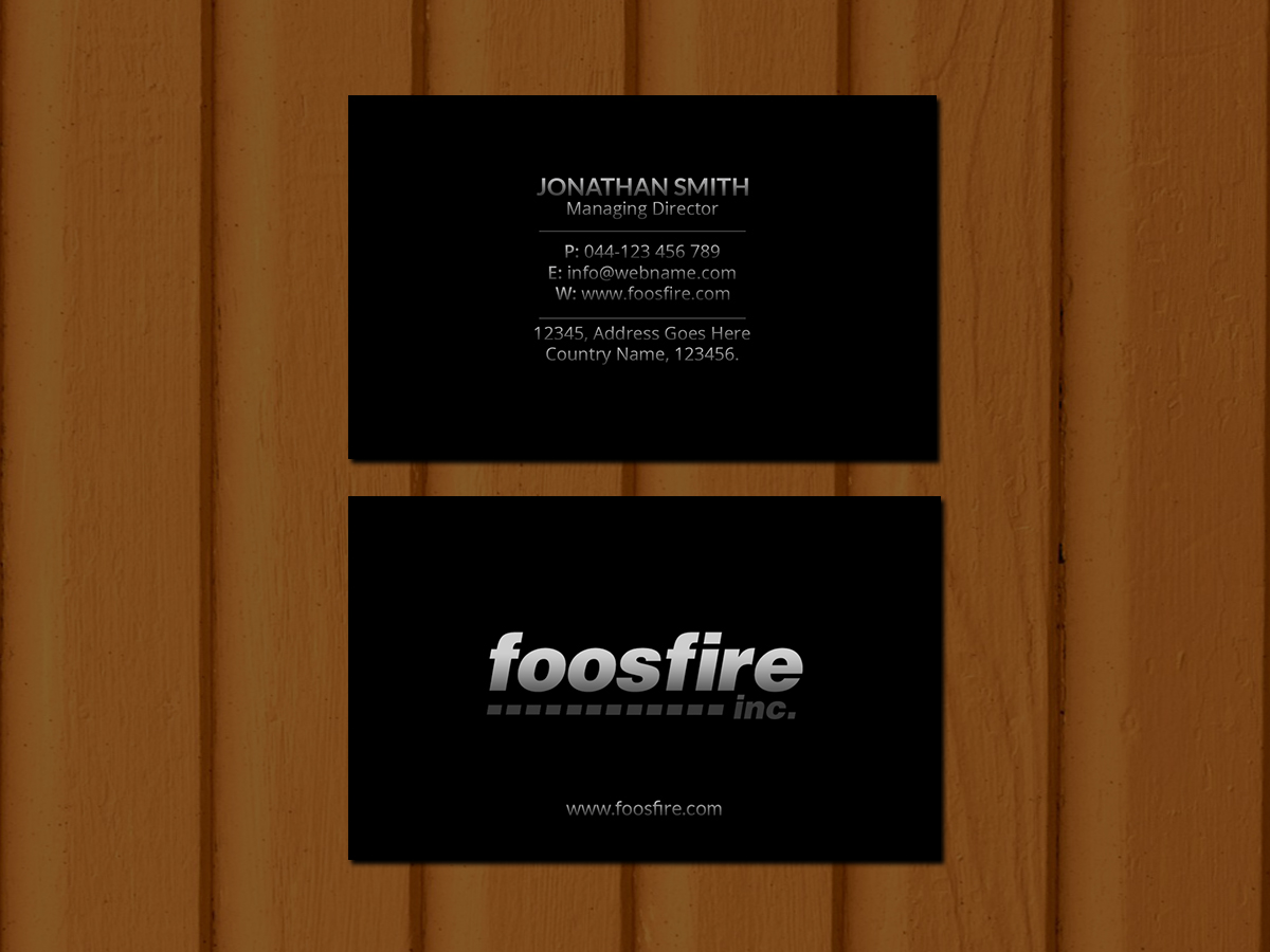Business Card Design by Creations Box 2015 for Foos Fire, Inc. | Design #20946283