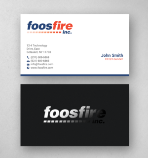 Visitenkarten-Design von chandrayaan.creative für Foos Fire, Inc. | Design: #20939490