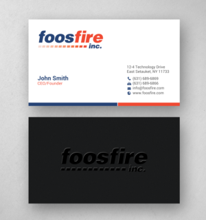 Visitenkarten-Design von chandrayaan.creative für Foos Fire, Inc. | Design: #20939504
